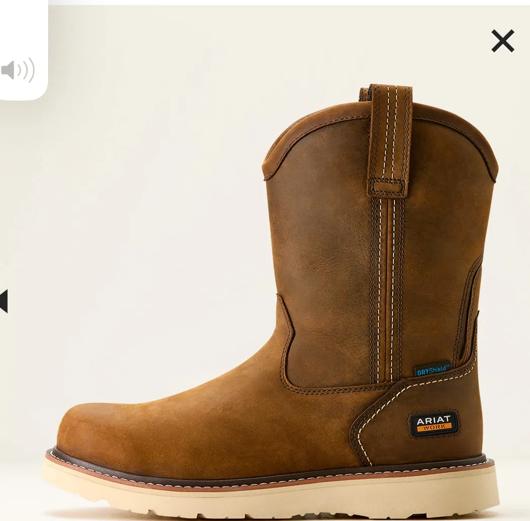 Men’s Rebar Wedge Pull-On Waterproof Work Boot