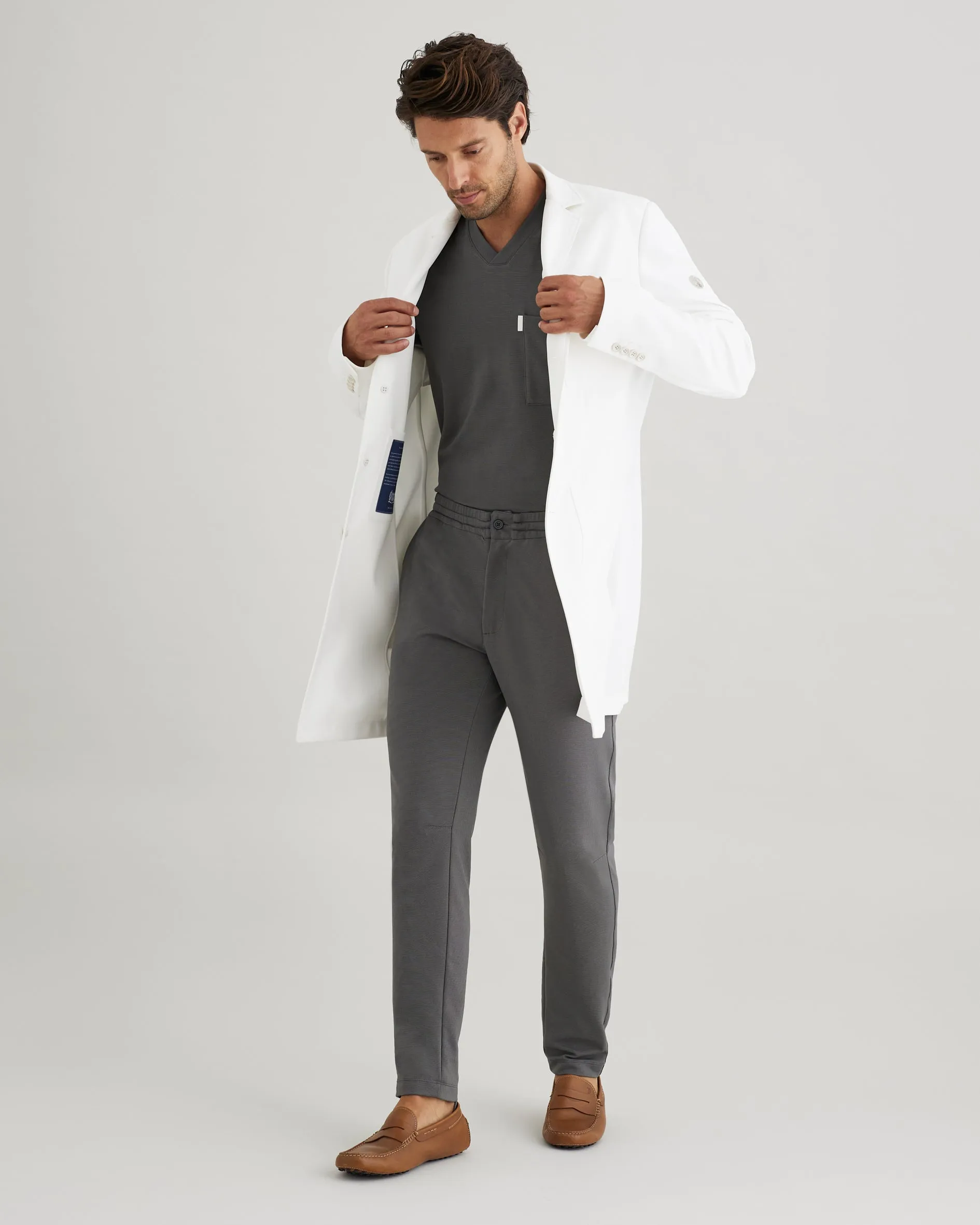 Men's V-neck Office Scrub Top | Jersey Milano