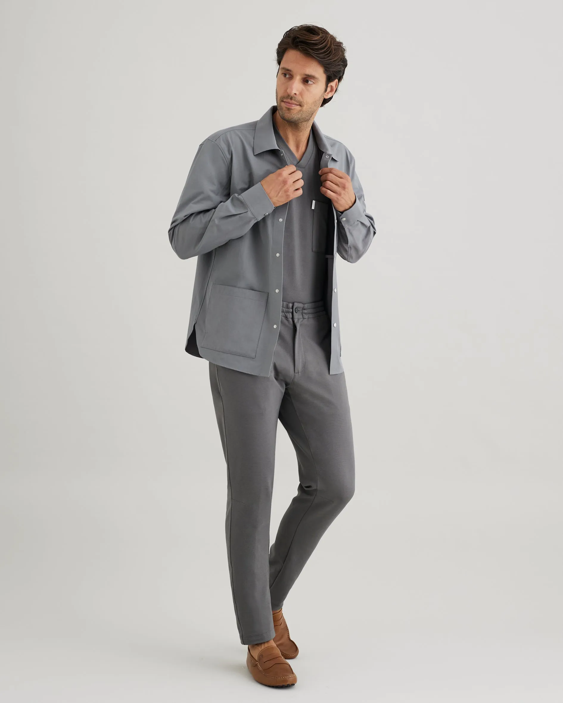 Men's V-neck Office Scrub Top | Jersey Milano