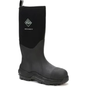 Muck Men's Arctic Sport Tall Steel Toe Waterproof Rubber Work Boot - Black - ASP-Steel