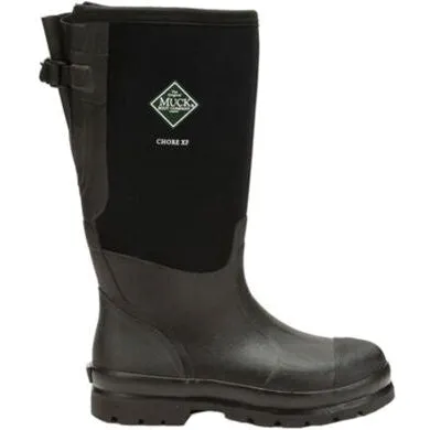 Muck Men's Chore Wild Calf Extended Fit Waterproof Work Boot- Black- MCXF-000