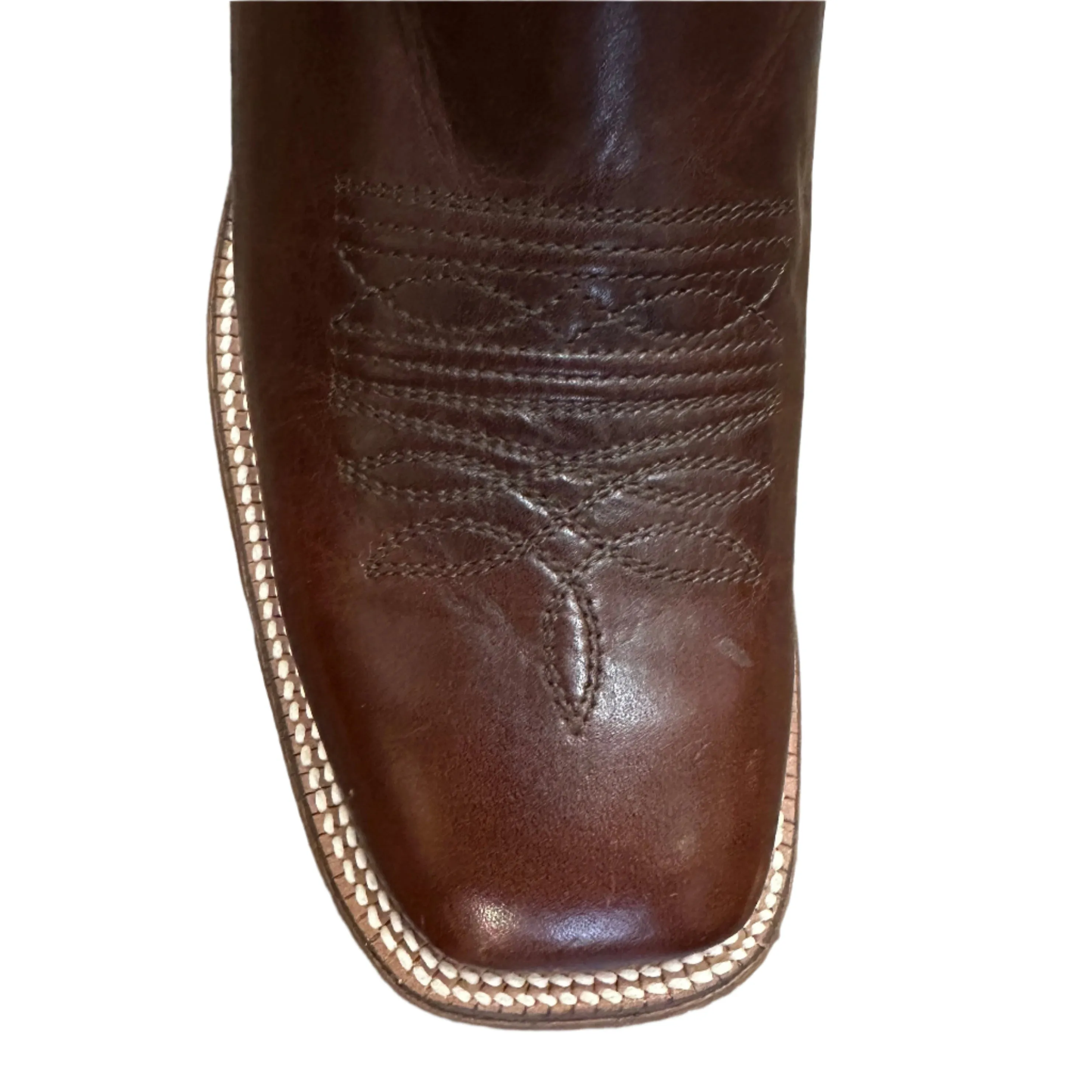Nocona Men's Boots - Brown Square Toe with Green Top
