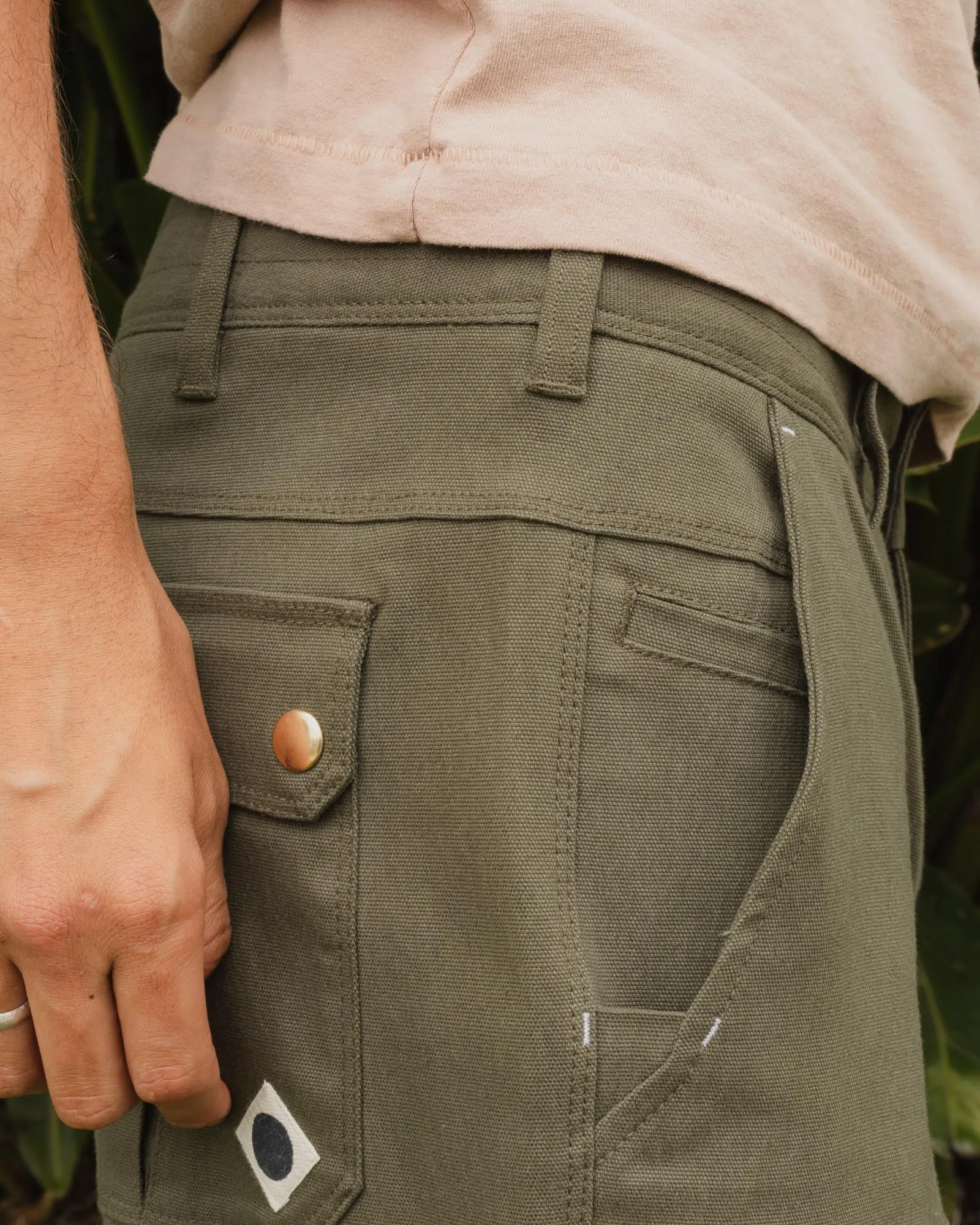 Ola Canvas Utility Pant 01 - Green