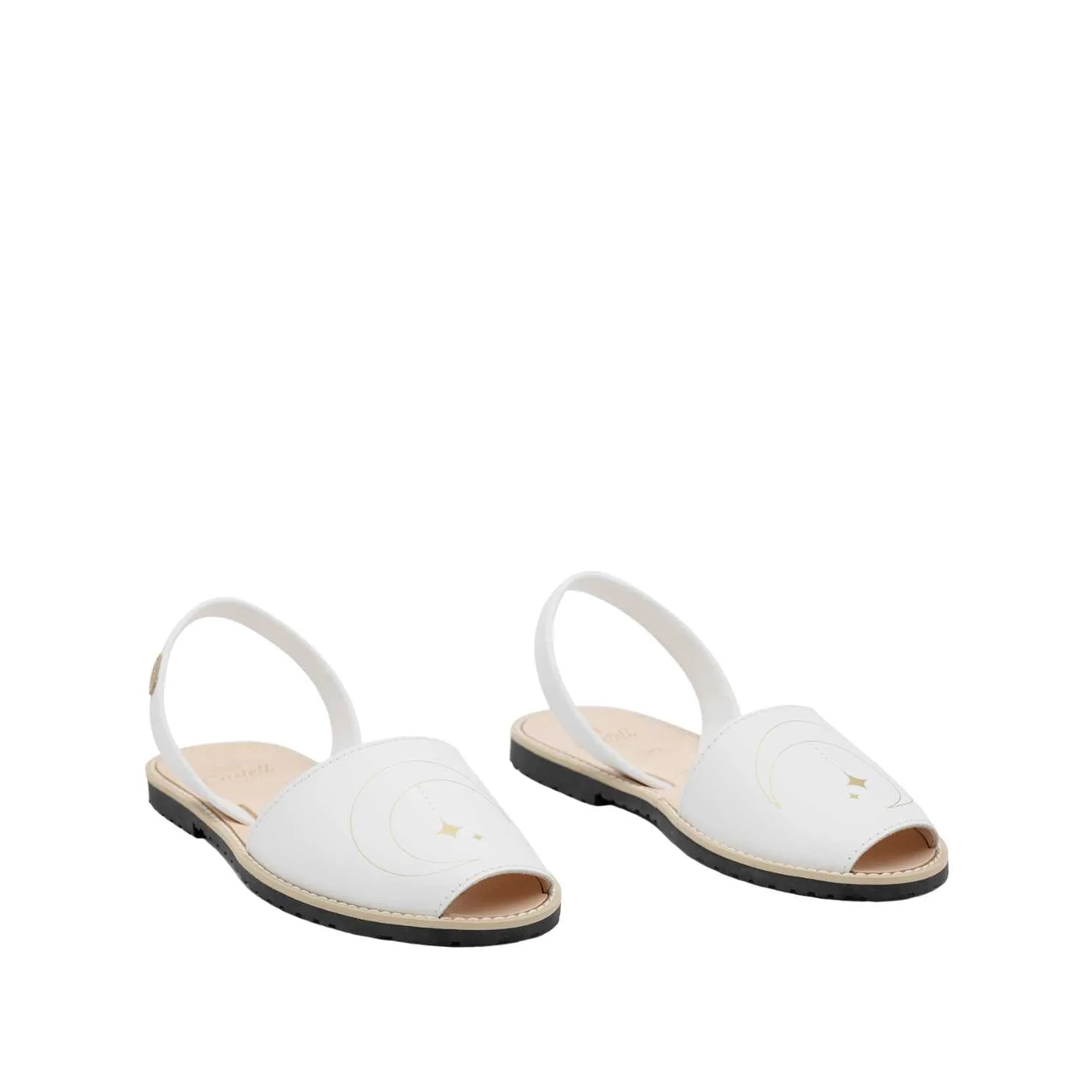 Open Toe Leather Menorcan Sandal With Sling Back - Madona 1056 Lunas Ciervo