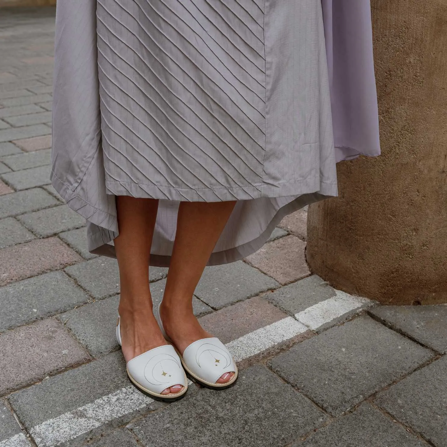Open Toe Leather Menorcan Sandal With Sling Back - Madona 1056 Lunas Ciervo