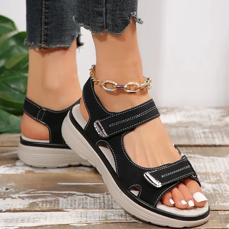 Orthopedic Sandals with Adjustable Straps and Cushioned Sole