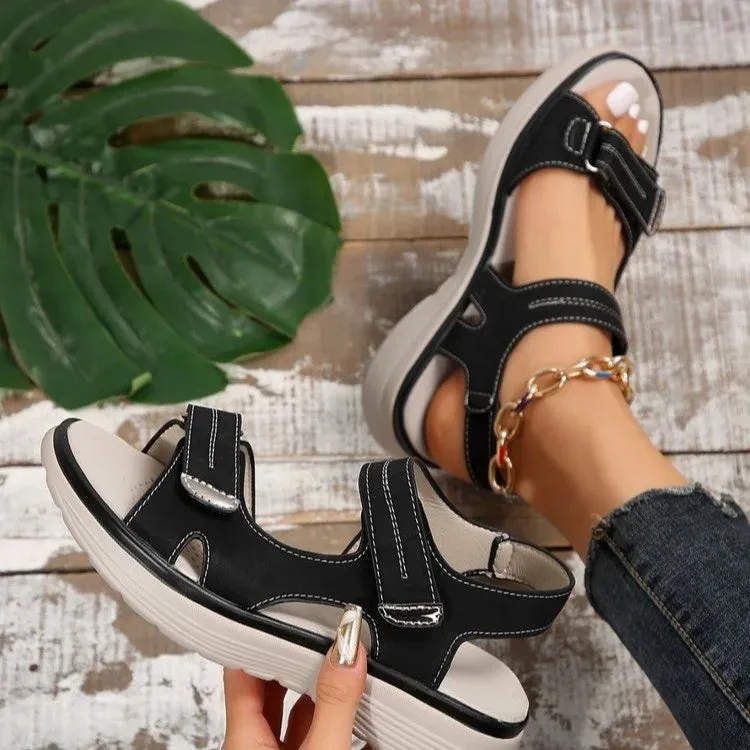 Orthopedic Sandals with Adjustable Straps and Cushioned Sole
