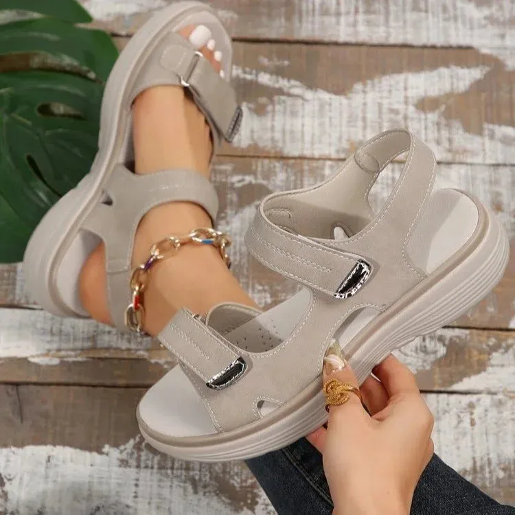 Orthopedic Sandals with Adjustable Straps and Cushioned Sole