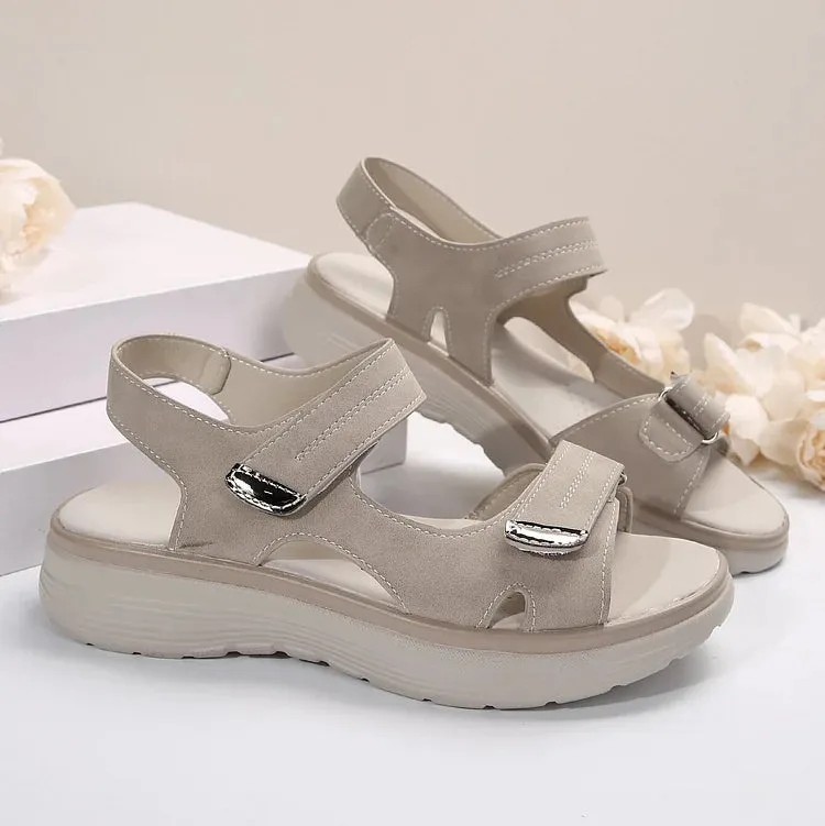 Orthopedic Sandals with Adjustable Straps and Cushioned Sole