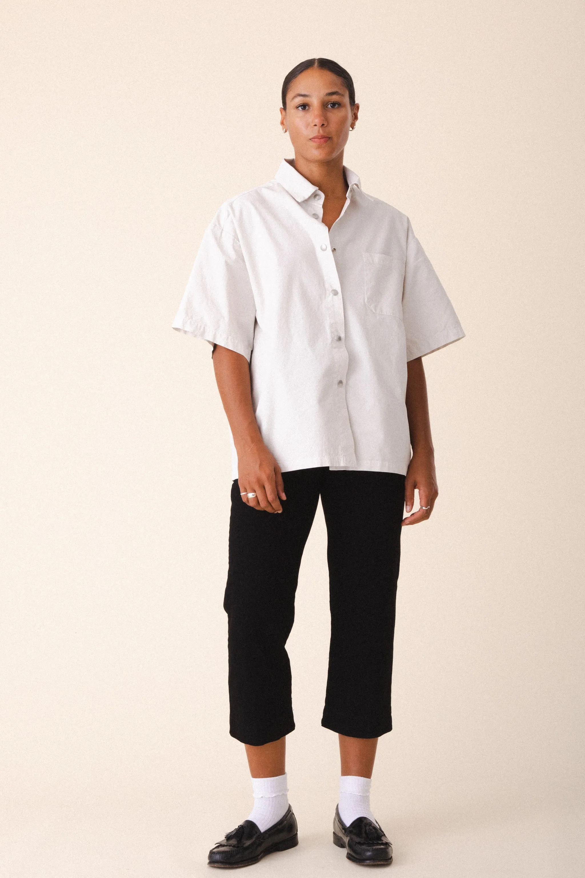 Oversized Work Shirt in Oyster