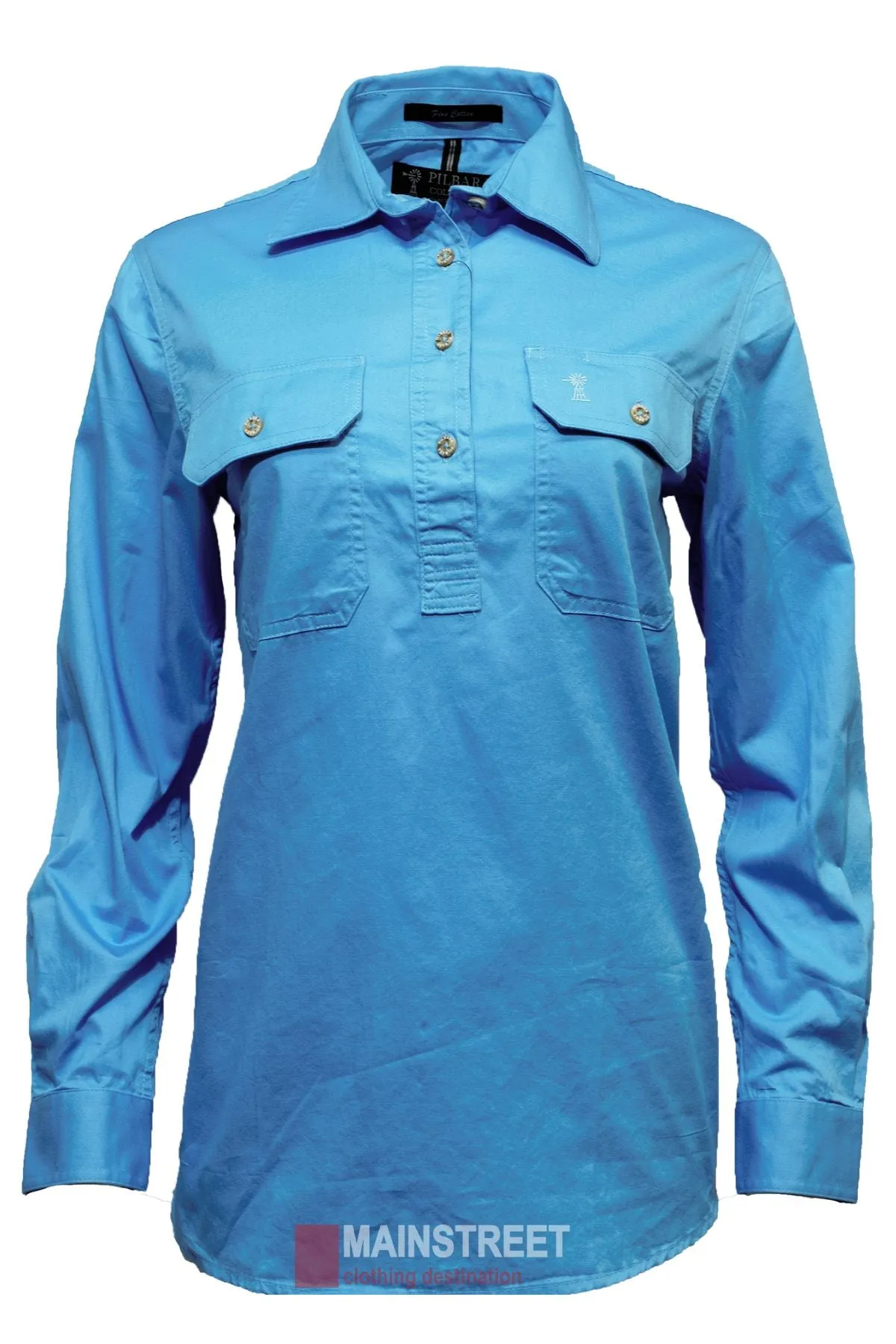Pilbara Ladies Long Sleeve Closed Front Shirt