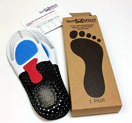 Plantar Fasciitis Support Insoles for Men or Women - Foot Arch Support Inserts