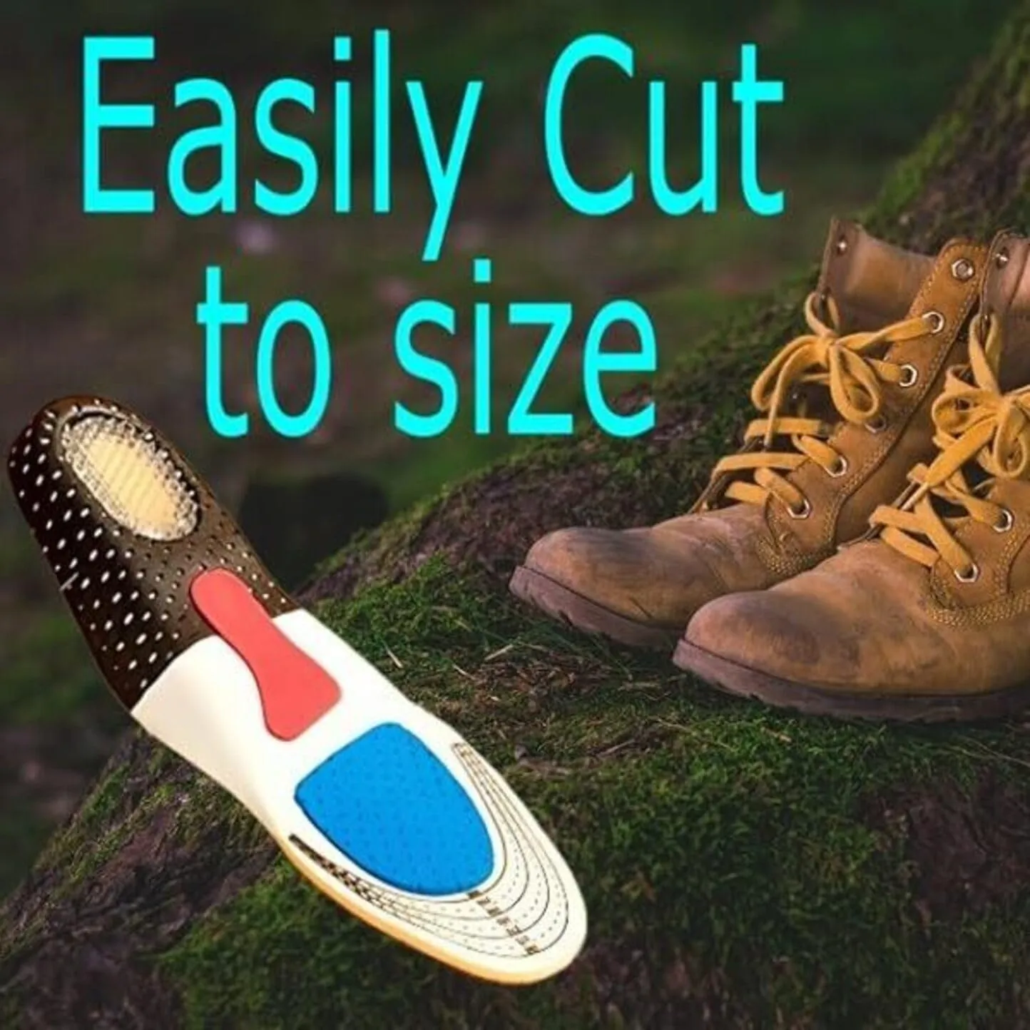 Plantar Fasciitis Support Insoles for Men or Women - Foot Arch Support Inserts