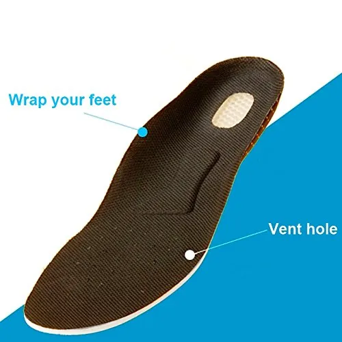 Plantar Fasciitis Support Insoles for Men or Women - Foot Arch Support Inserts
