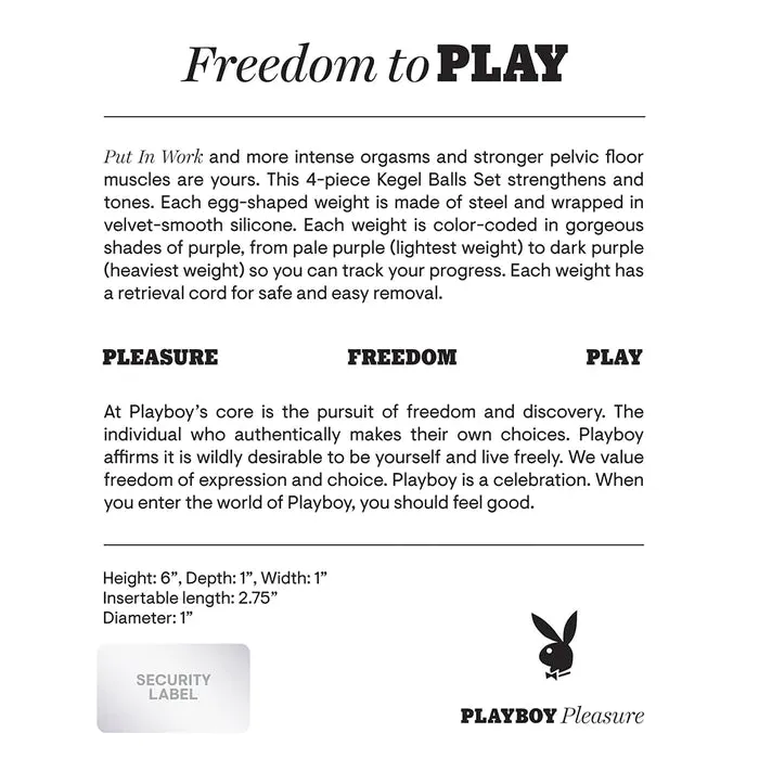 Playboy Pleasure Put In Work Kegel Balls Set