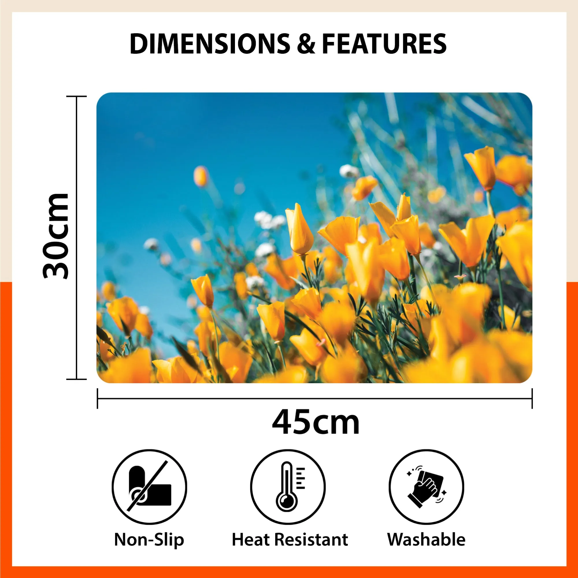 Polypropylene Table Mats & Coasters for Dining Table at Home(Cascabela - Set of 6)