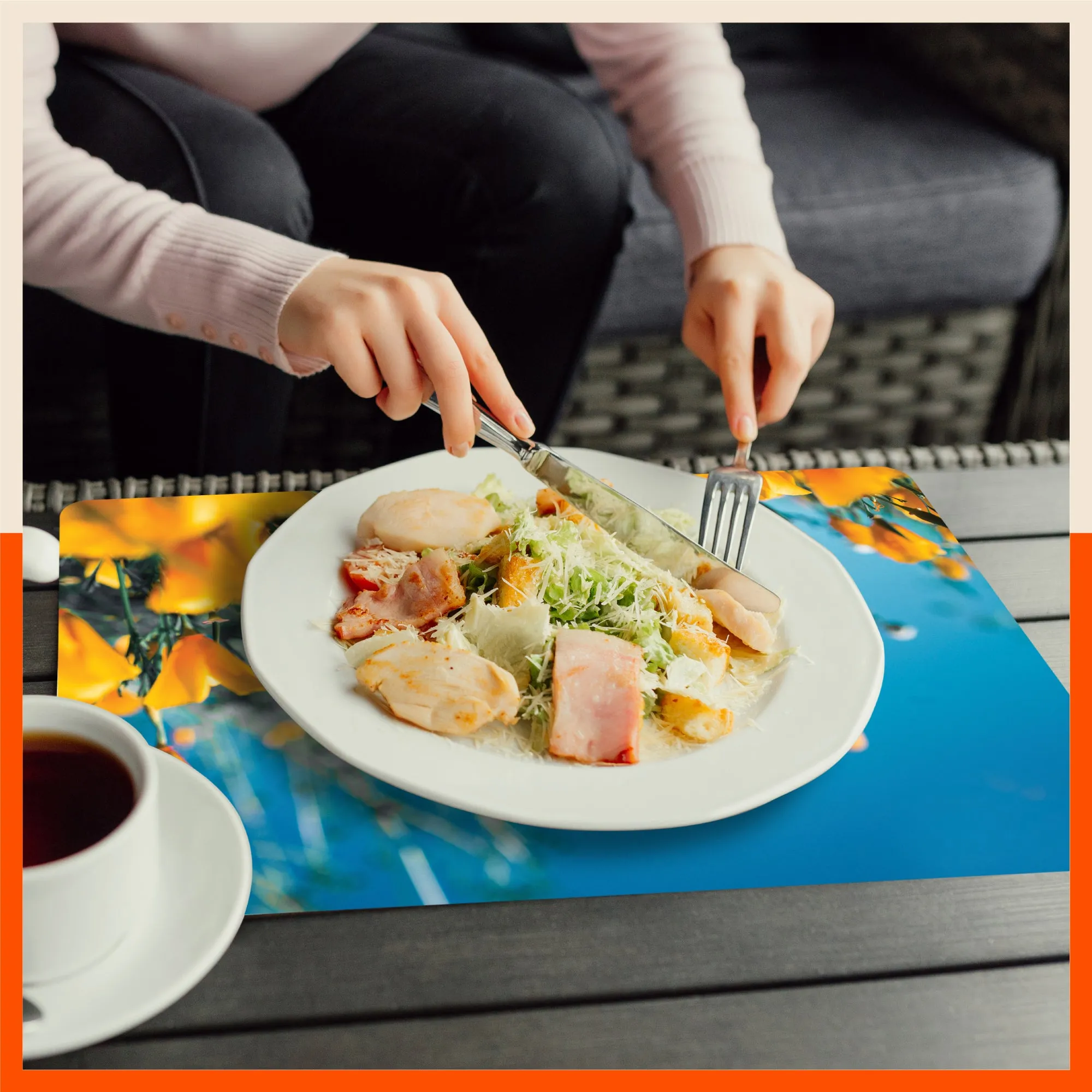 Polypropylene Table Mats & Coasters for Dining Table at Home(Cascabela - Set of 6)