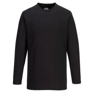Portwest Long Sleeve T-Shirt Cotton Work Tee Shirt -B196