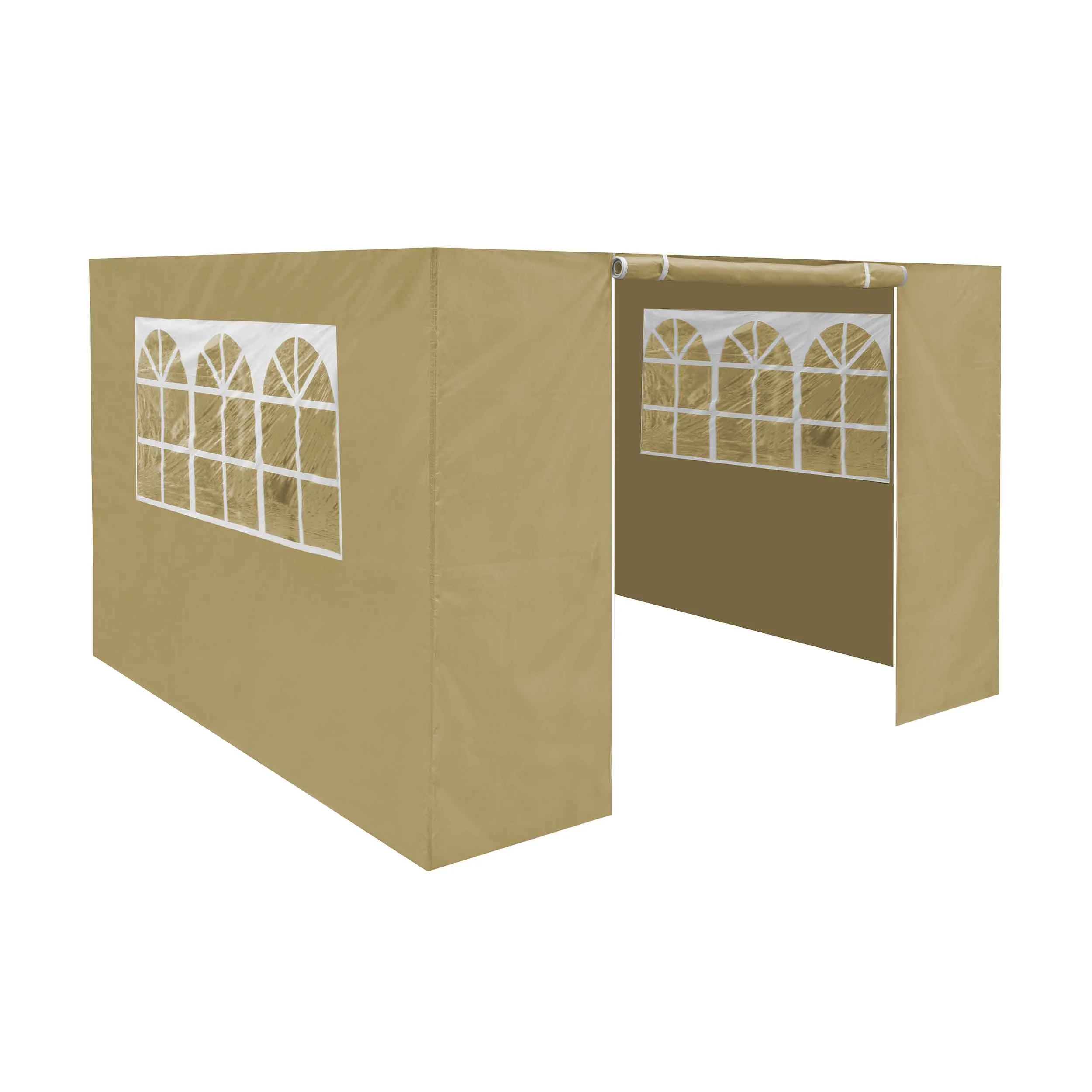 Premium Side Walls/Doors/Windows for Gazebo/Marquee , Fits 2 x 2m Models - Beige - DG142