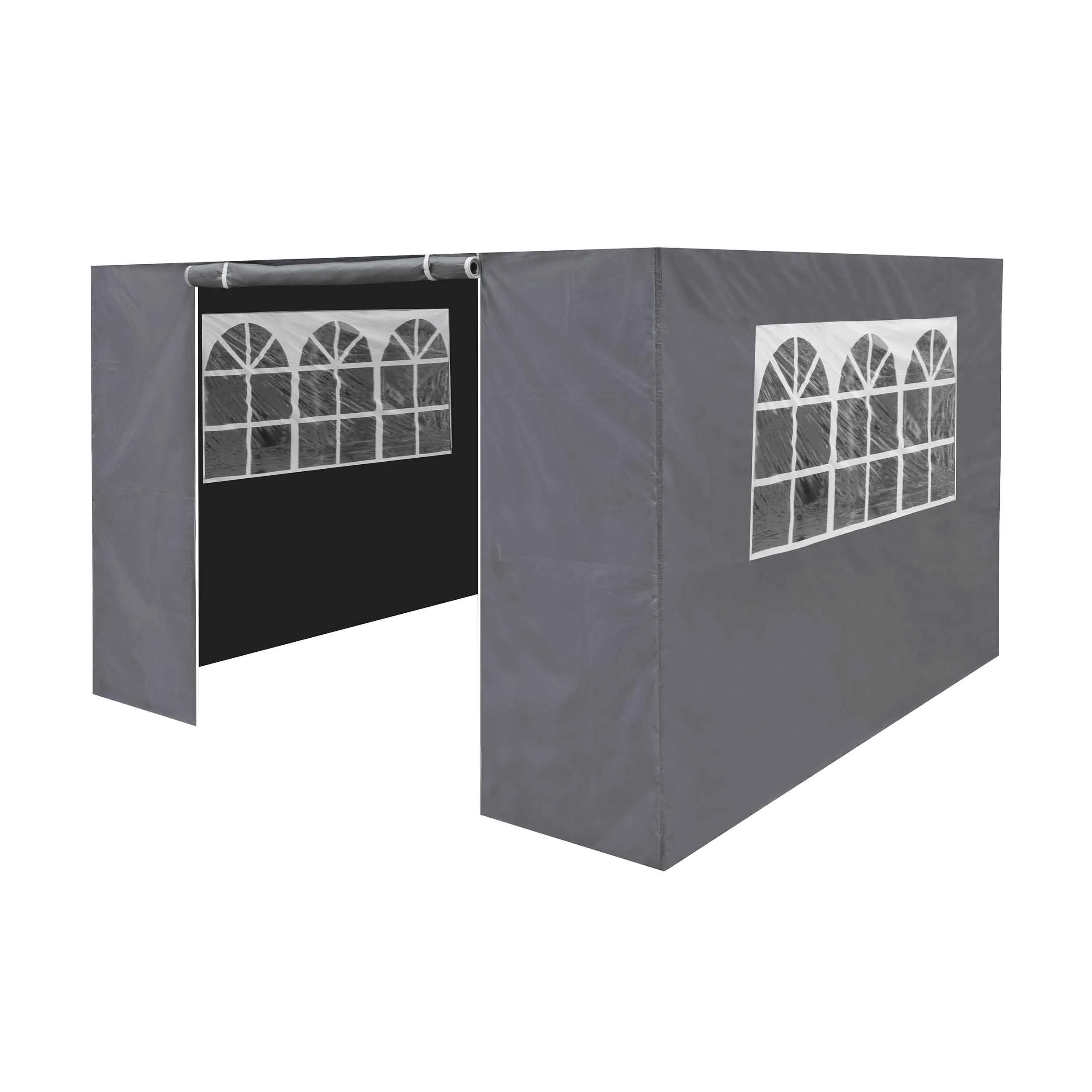 Premium Side Walls/Doors/Windows for Gazebo/Marquee , Fits 2 x 2m Models - Grey - DG145
