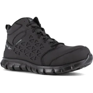 Reebok Men's Sublite Cushion Comp Toe Mid Cut Athletic Work Shoe- Black- RB4059