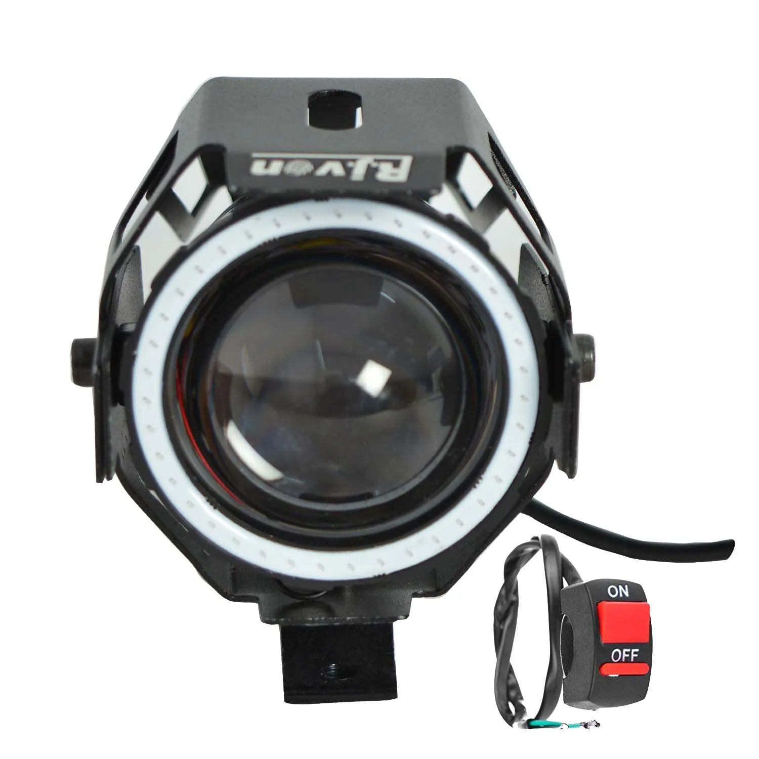 R.J.VON U 7  Bike Fog Light (Set of 2 Focus White Ring Blue ,20 W)