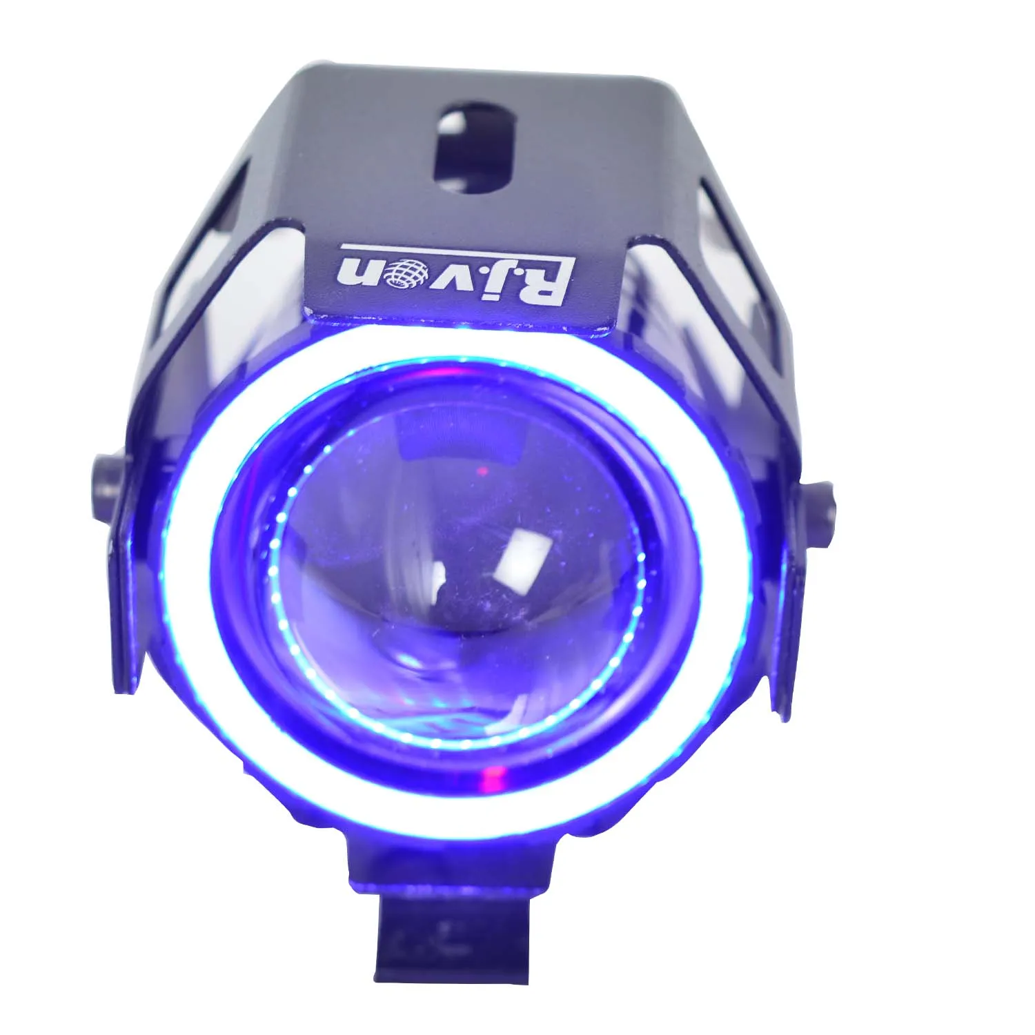 R.J.VON U 7  Bike Fog Light (Set of 2 Focus White Ring Blue ,20 W)