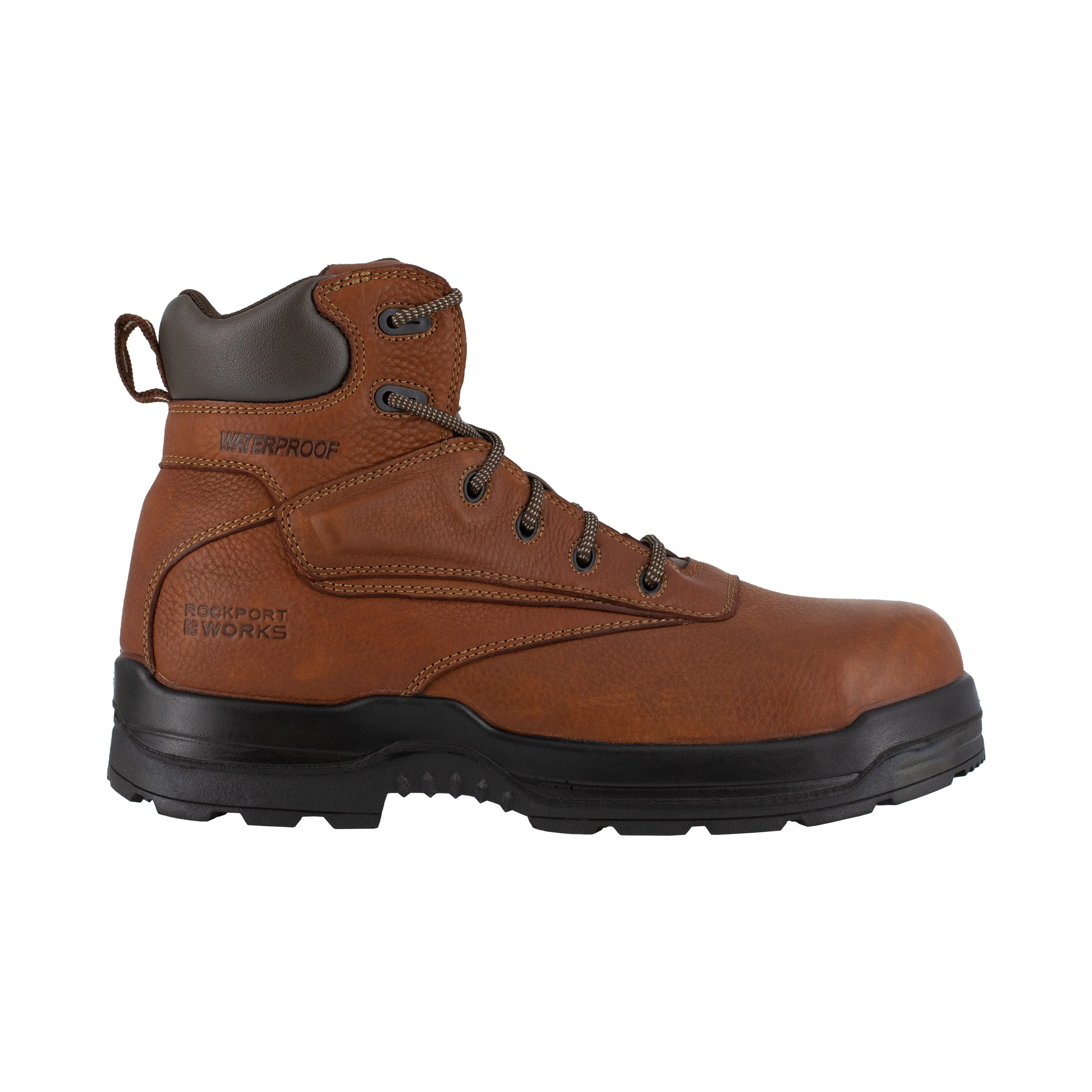 Rockport Men's More Energy 6" Plain Toe Waterproof Work Boot - Tan - RK6628