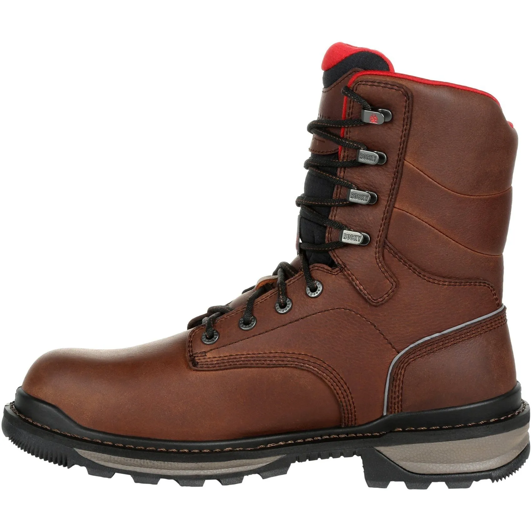 Rocky Men's Rams Horn 8" Waterproof Work Boot - Brown - RKK0296