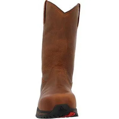 Rocky Men's Treadflex 11" Comp Toe WP Wellington Work Boot- Crazy Horse- RKK0469