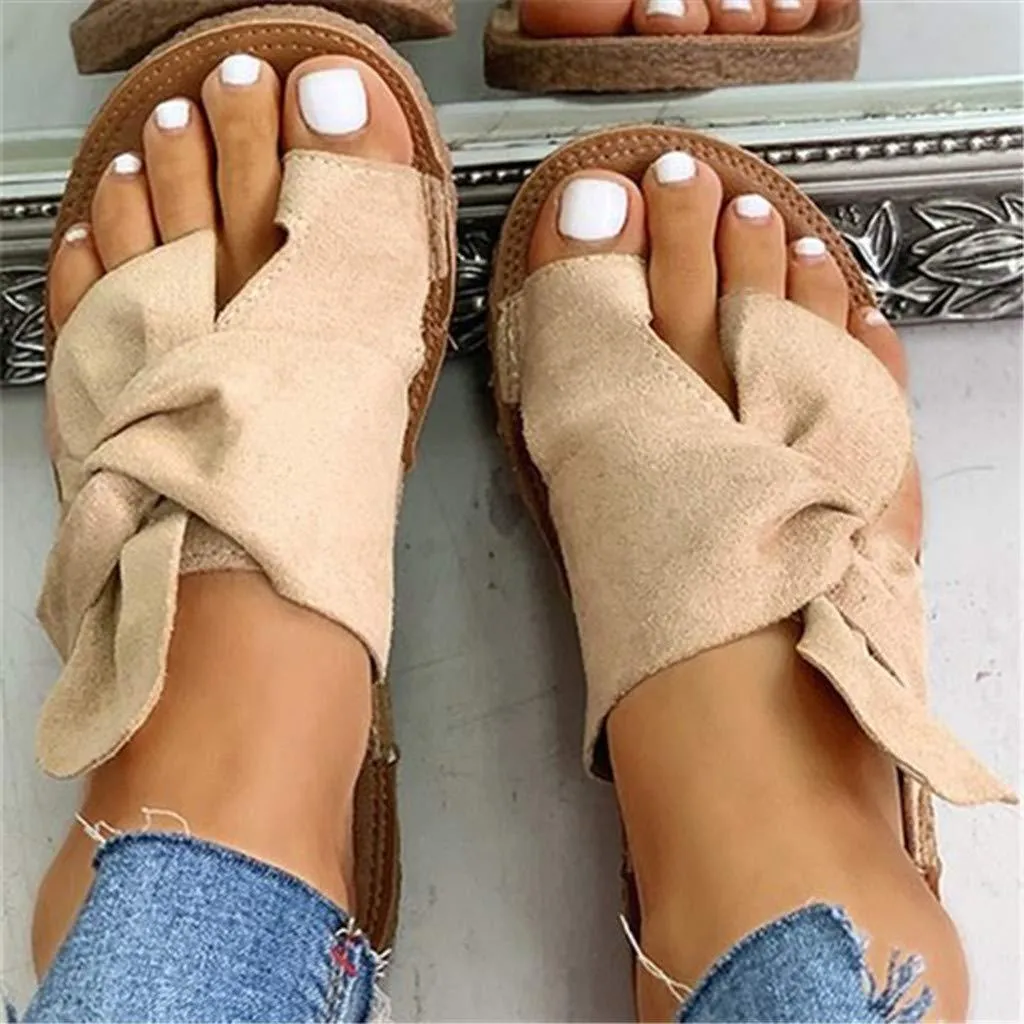 RXFSP Women Lazy Comfy Sandal Flat Bottom Trendy Slippers