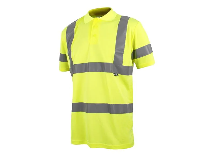 Scan Hi-Vis Polo Shirt Yellow - L (42in)
