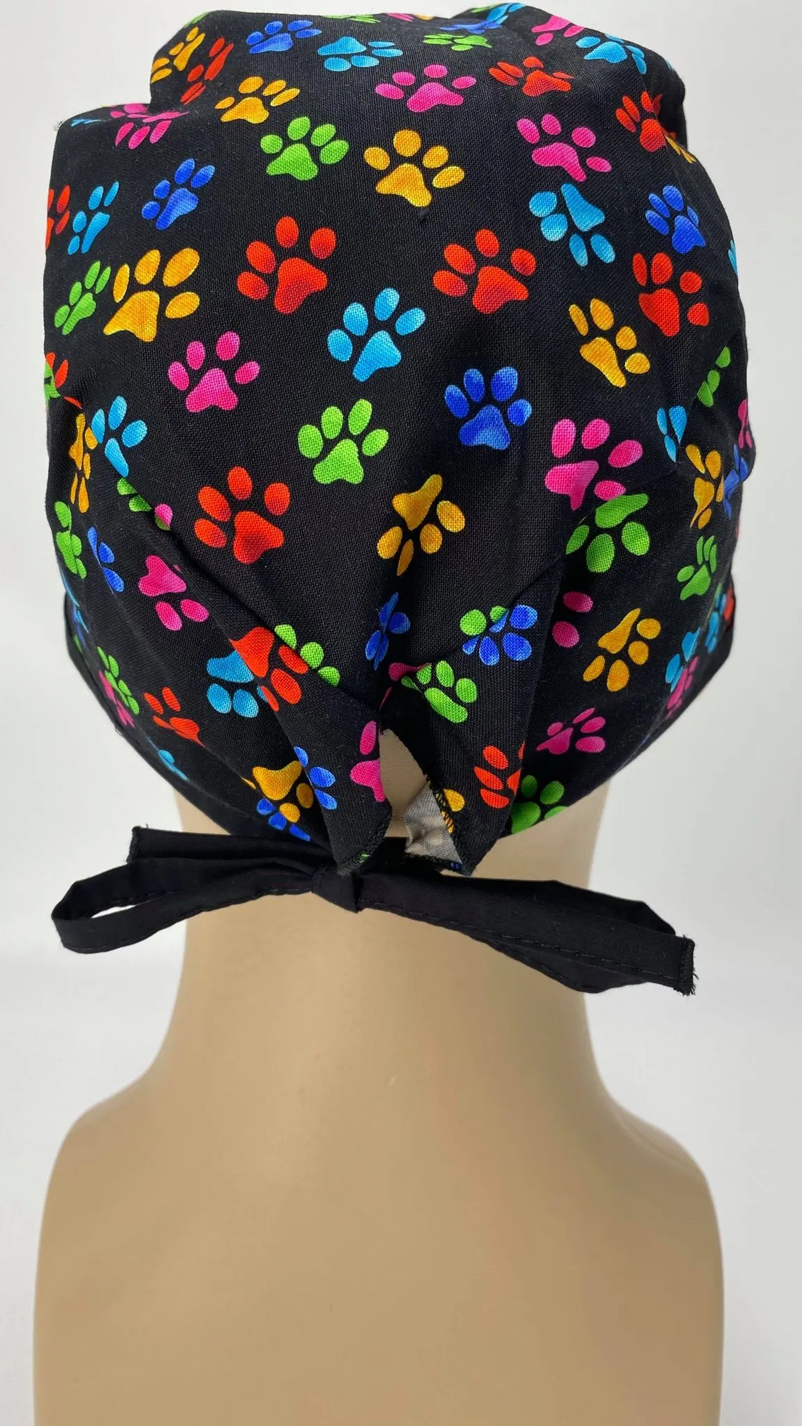 Scrub Cap Medical Surgeon Head Cover Surgical Hat Nurse Nursing Operating Room, Dog Cat Paws