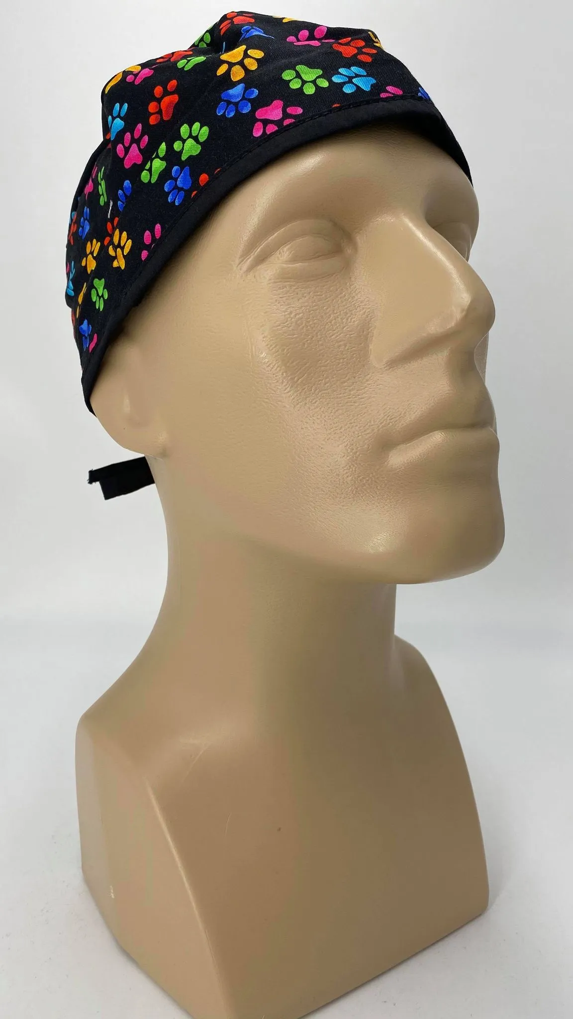 Scrub Cap Medical Surgeon Head Cover Surgical Hat Nurse Nursing Operating Room, Dog Cat Paws