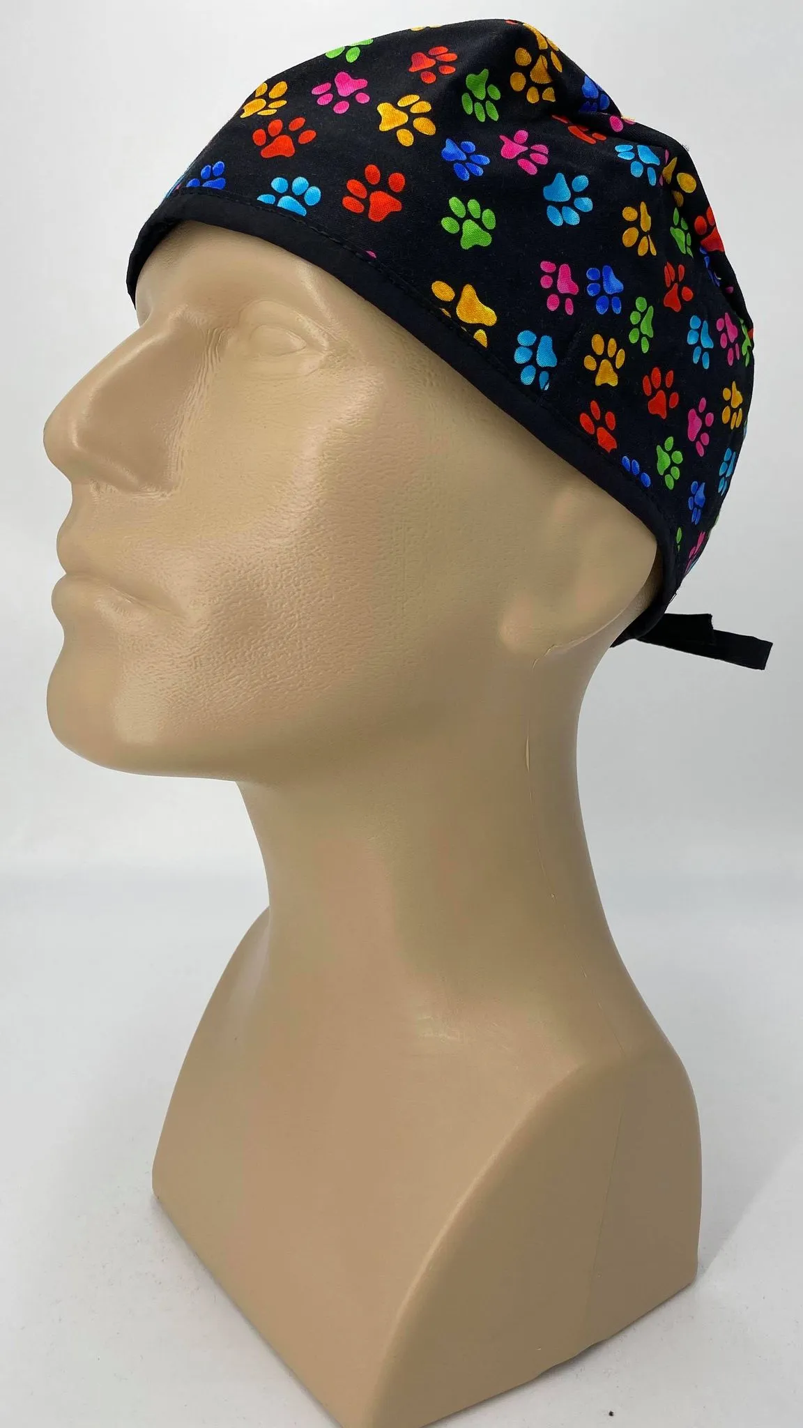 Scrub Cap Medical Surgeon Head Cover Surgical Hat Nurse Nursing Operating Room, Dog Cat Paws