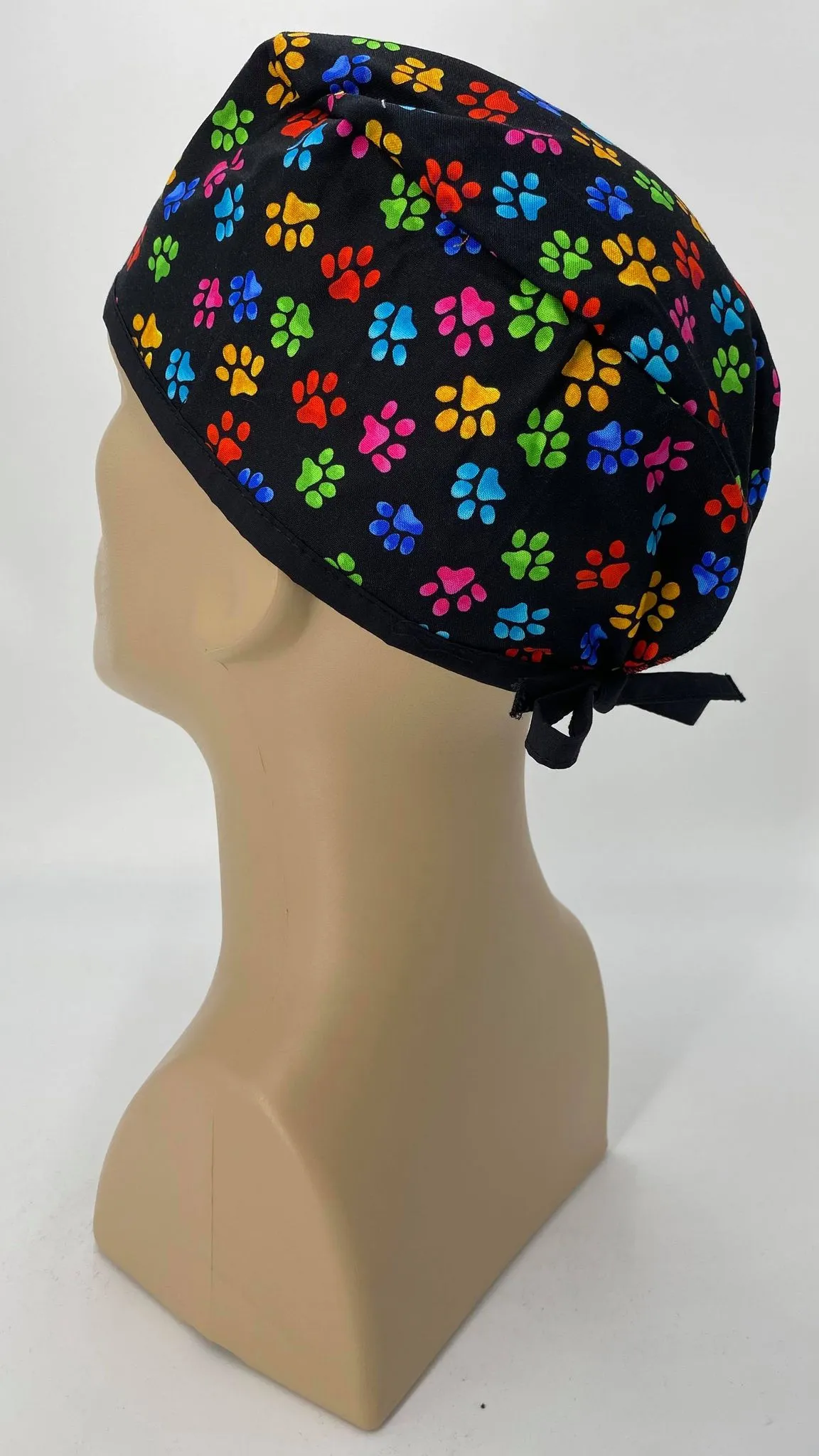 Scrub Cap Medical Surgeon Head Cover Surgical Hat Nurse Nursing Operating Room, Dog Cat Paws