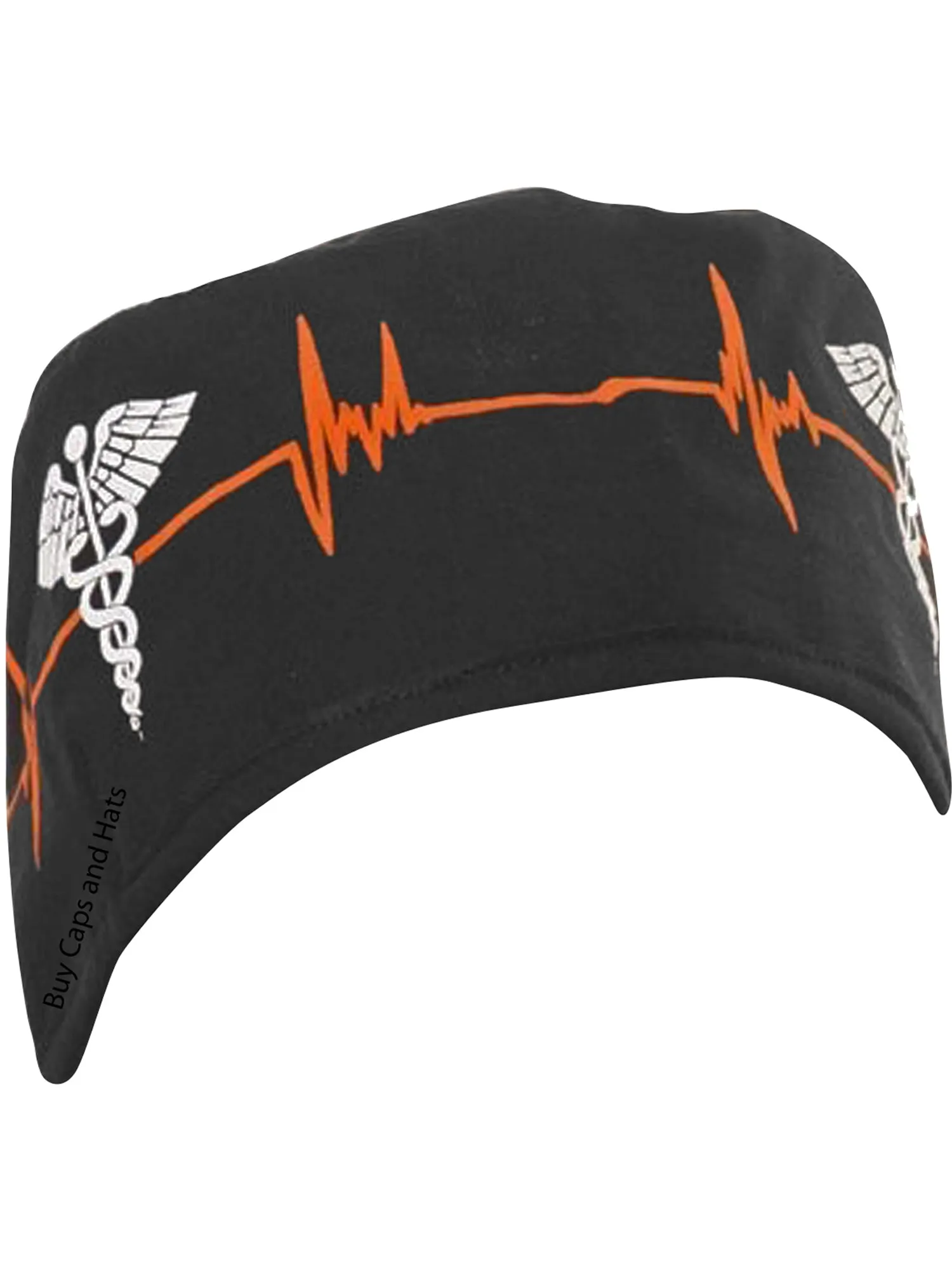 Scrub Cap Medical Surgeon Head Cover Surgical Hat Nurse Nursing Operating Room, EKG Caduceus