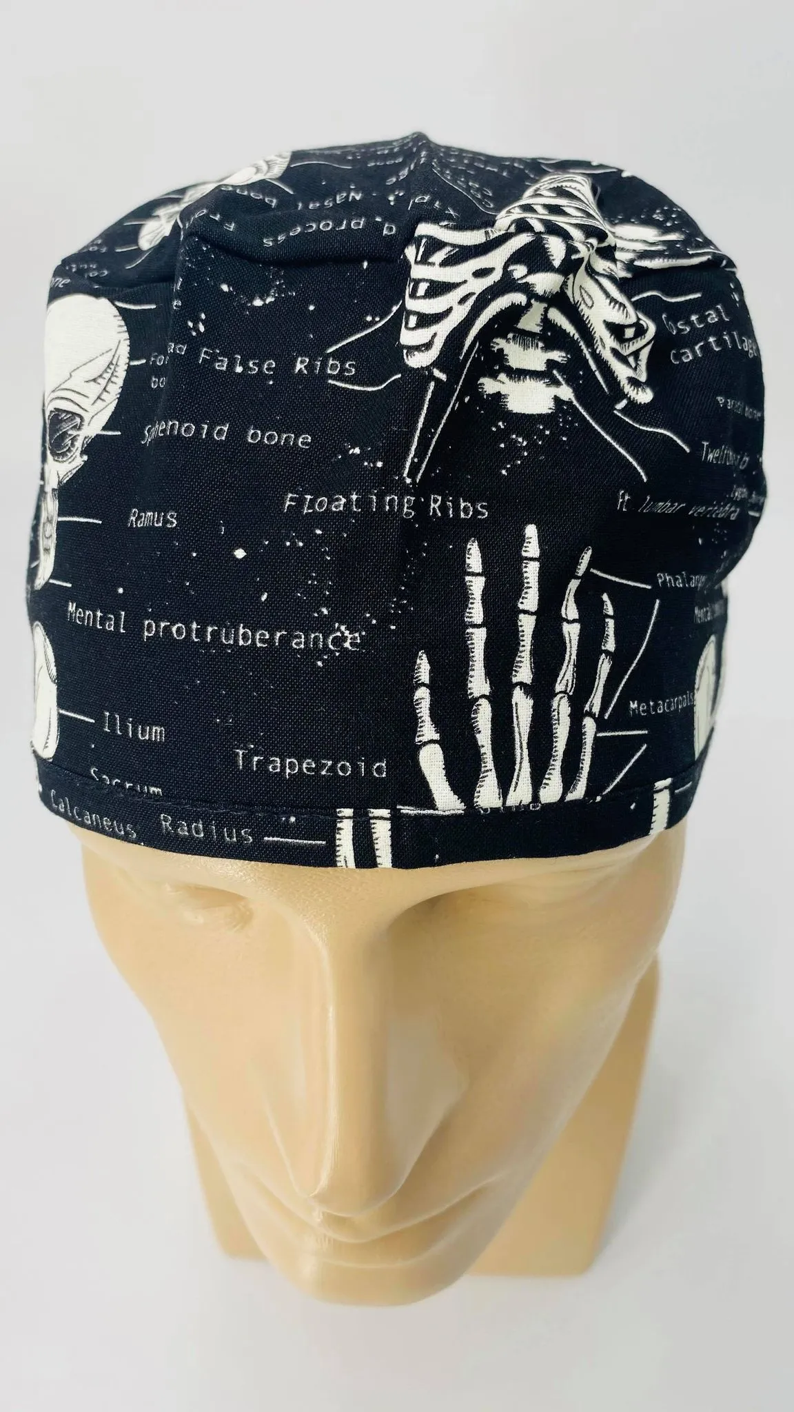 Scrub Cap Medical Surgeon Head Cover Surgical Hat Nurse Nursing Operating Room, Orthopedics Bones Skulls Hands