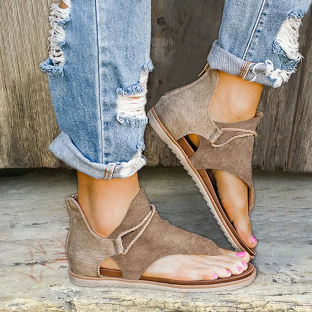 Slip Inside Suede Sandals
