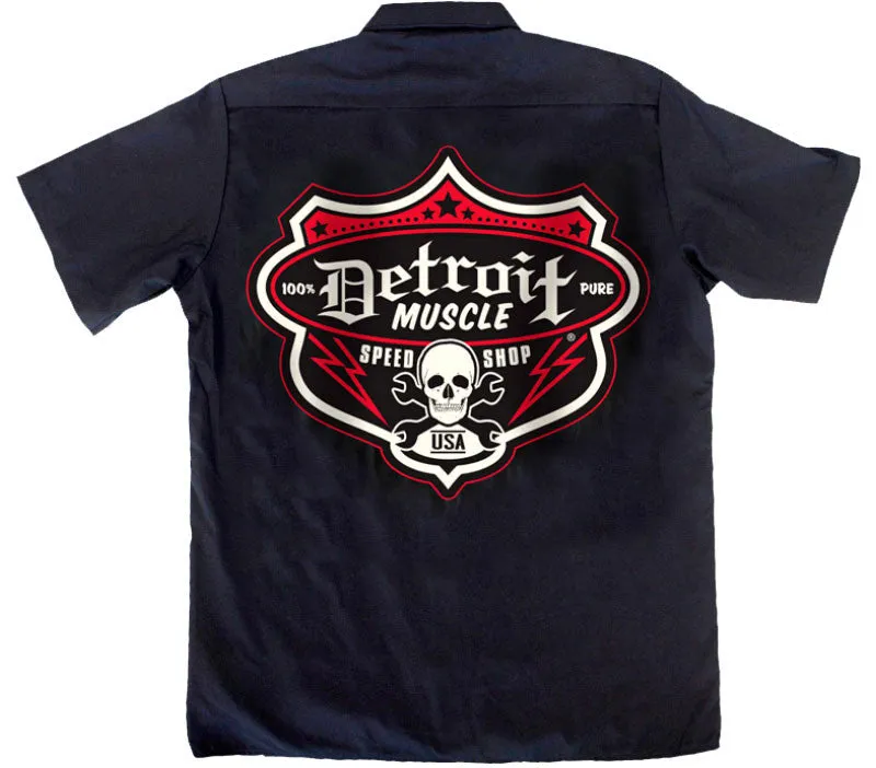 Speedshop Shield Workshirt, Black w Red