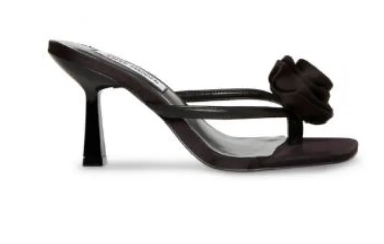 Square Toe Rose Kitten Heel