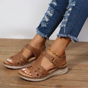 Strappy Orthopedic Sandals with Cushioned Sole