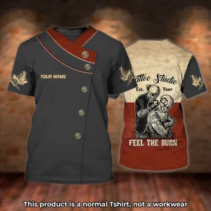 Tattoo Artist Shop Personalized Name T-Shirt [Non Workwear]