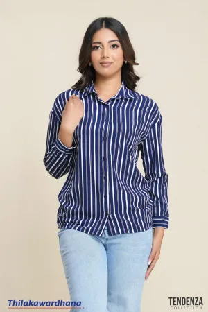 Tendenza Dropped Shoulder Striped Shirt