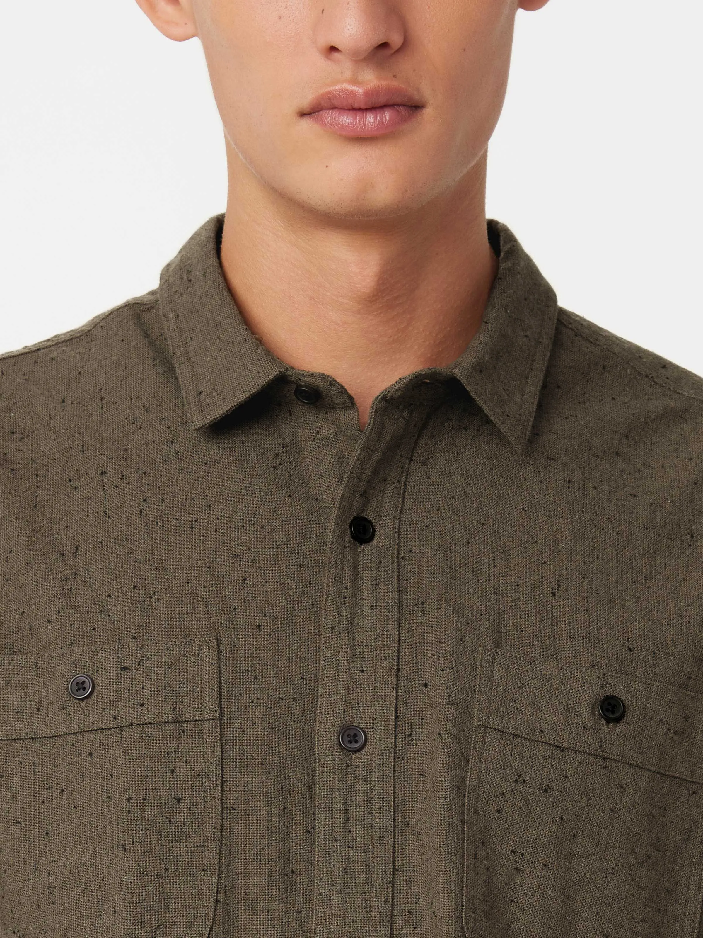 The Nepped Shirt in Brown