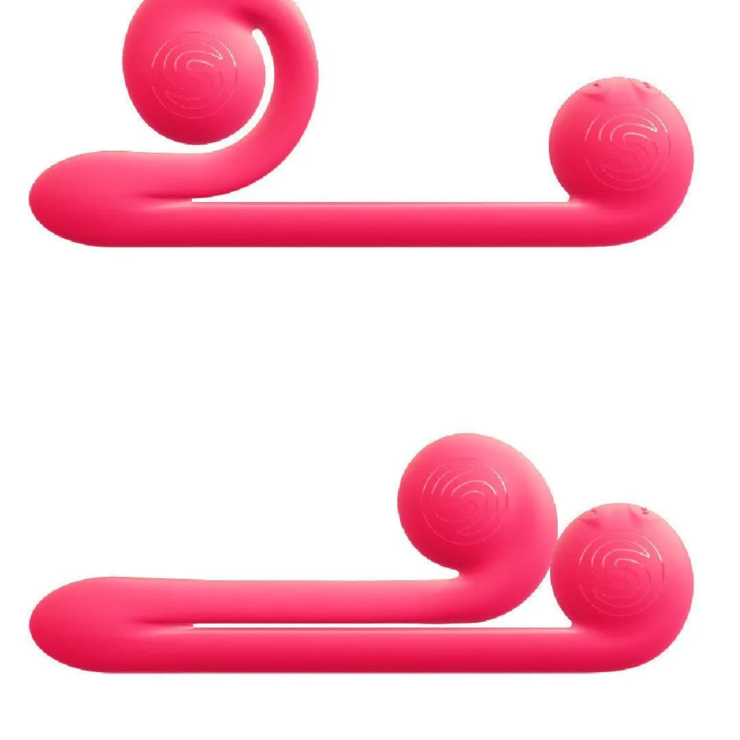 The Snail Silicone Waterproof Dual Stimulating Vibrator - Pink