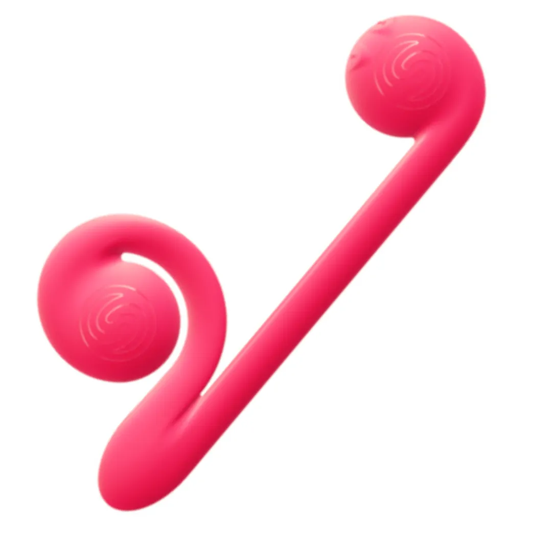 The Snail Silicone Waterproof Dual Stimulating Vibrator - Pink