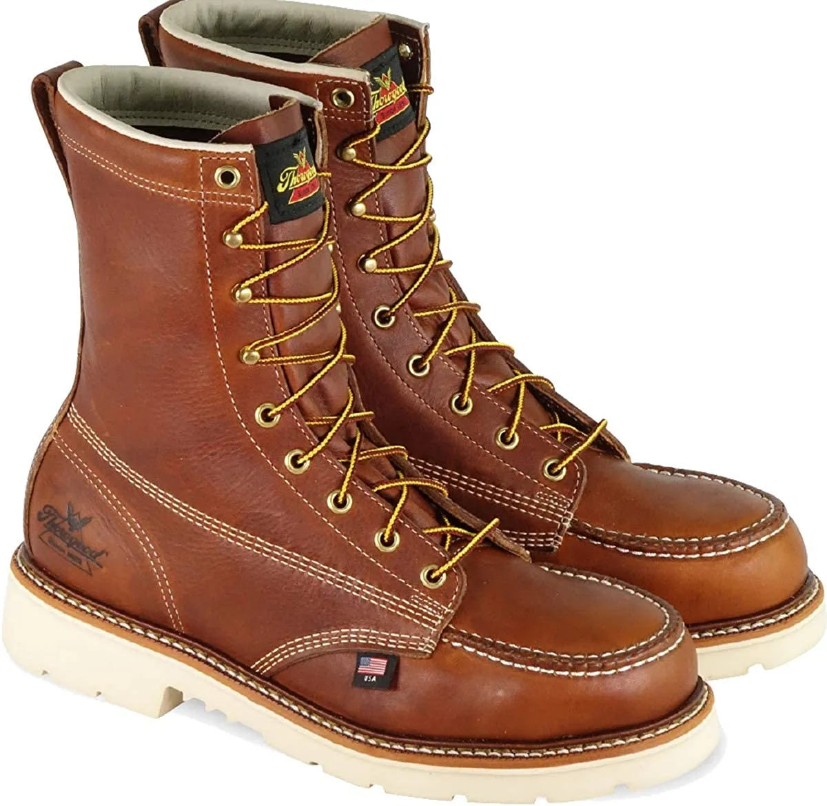 Thorogood 804-4308 Men's American Heritage 8" Moc Toe MAXWear 90™ Steel Safety Toe Work Boot