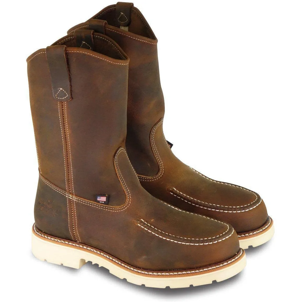 Thorogood Men's 11" USA Made Ranch Stteel Moc Toe Work Boot Brown 804-3311