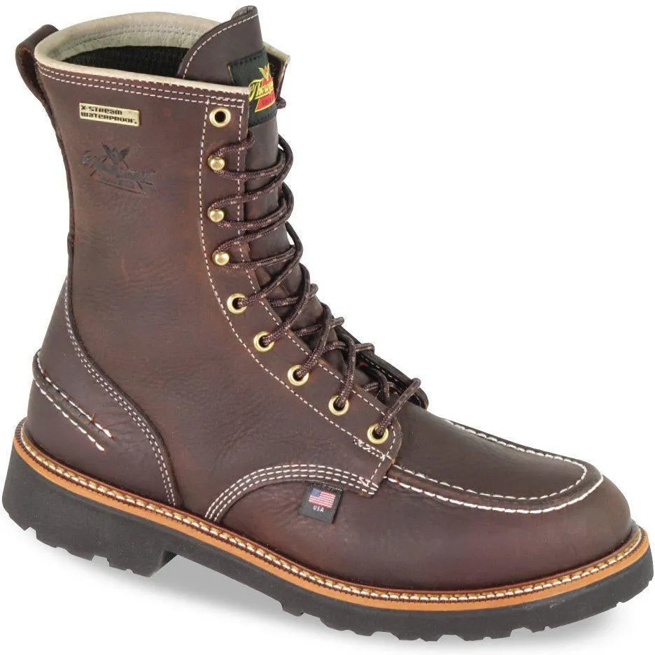 Thorogood Men's Flyway 8" USA Made Waterproof Work Boot - Brown - 814-4141